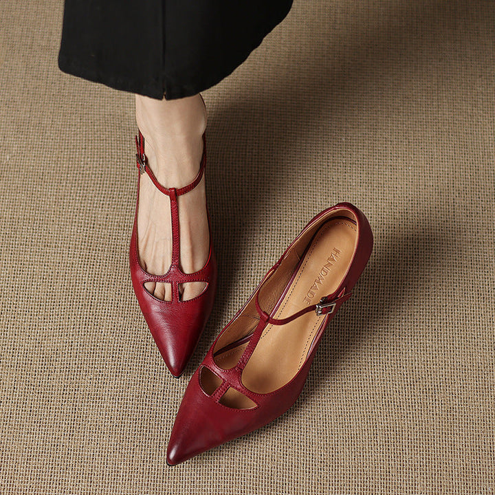 Womens Pumps Genuine Leather Classic Fit