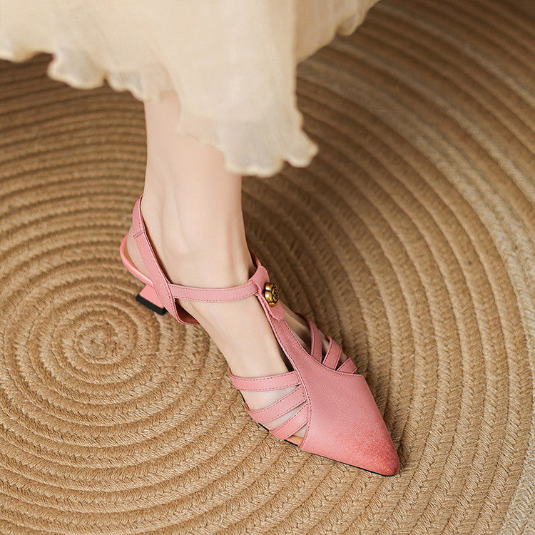 Womens Heels Genuine Leather Classic Fit