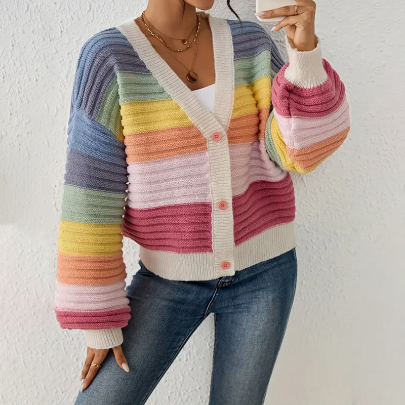 Womens Open Cardigan Sweater Loose Fit Cozy - BritishMode