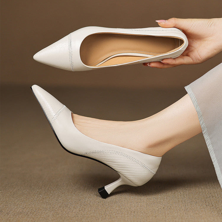 Womens Heels Genuine Leather Classic Fit