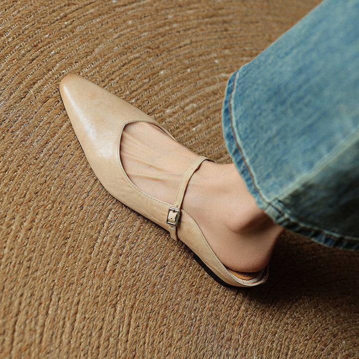 Womens Leather Mules Genuine Leather Slip-On