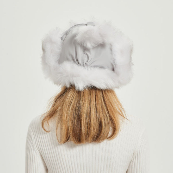 Womens Winter Hat Fluffy Voluminous with Animal Ears
