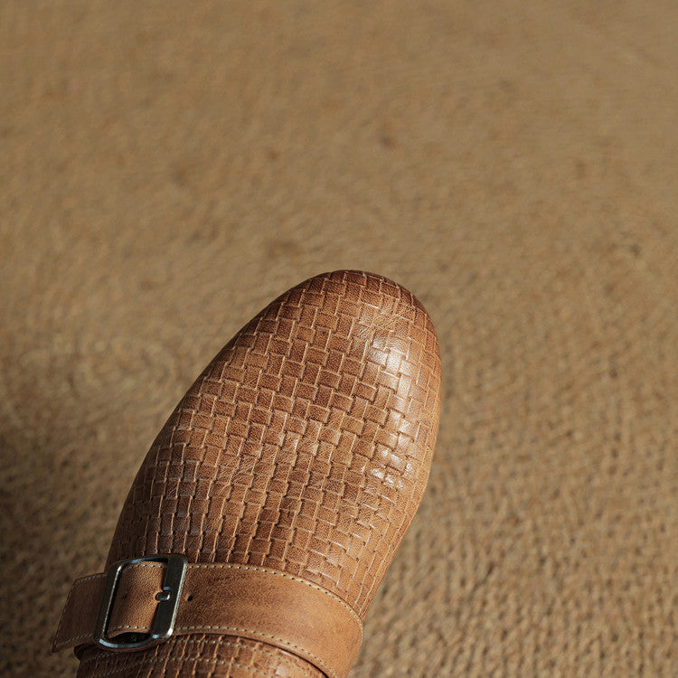 Womens Leather Mules Genuine Leather Slip-On