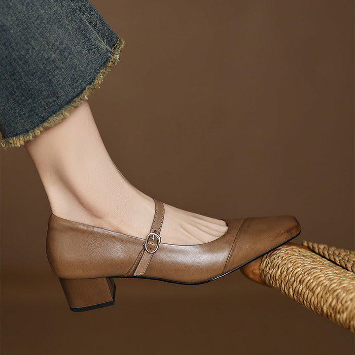 Womens Heels Genuine Leather Classic Fit