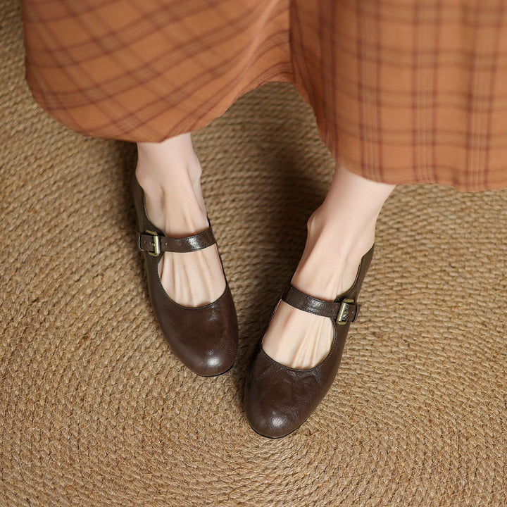 Womens Genuine Leather Shoes Classic Fit