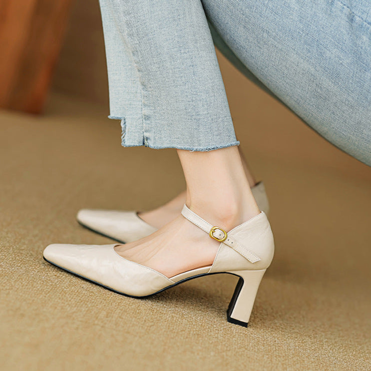Womens Heels Genuine Leather Classic Fit