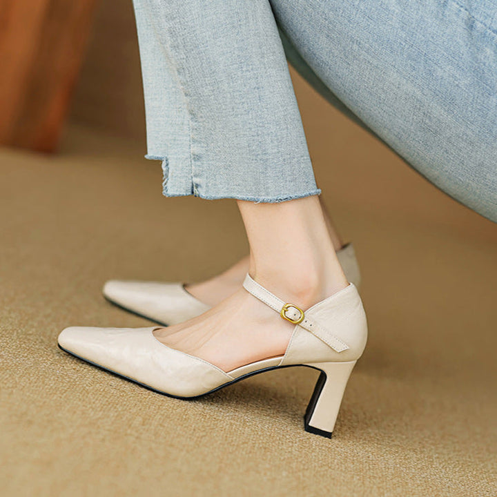 Womens Heels Genuine Leather Classic Fit