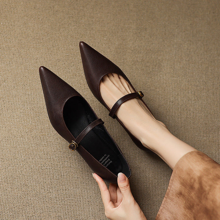 Womens Heels Genuine Leather Classic Fit