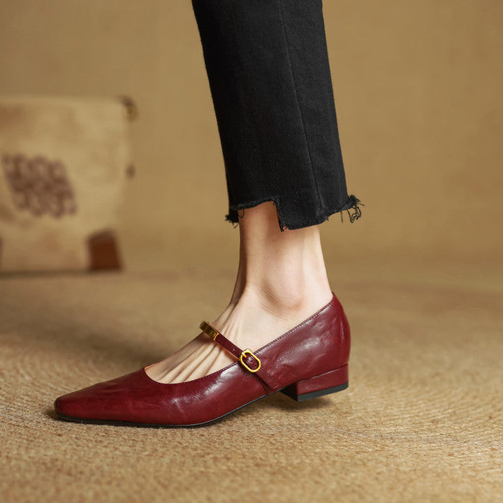 Womens Genuine Leather Pumps Classic Fit