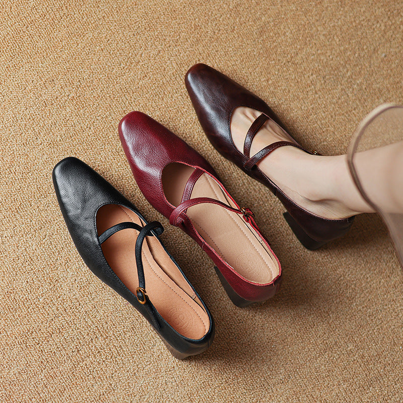 Womens Heels Genuine Leather Classic Fit