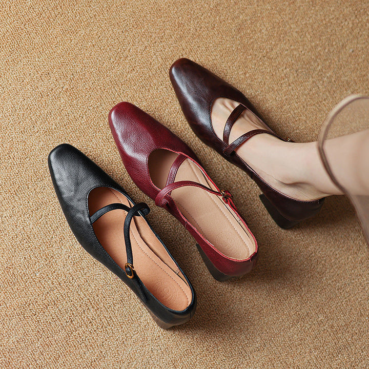 Womens Heels Genuine Leather Classic Fit