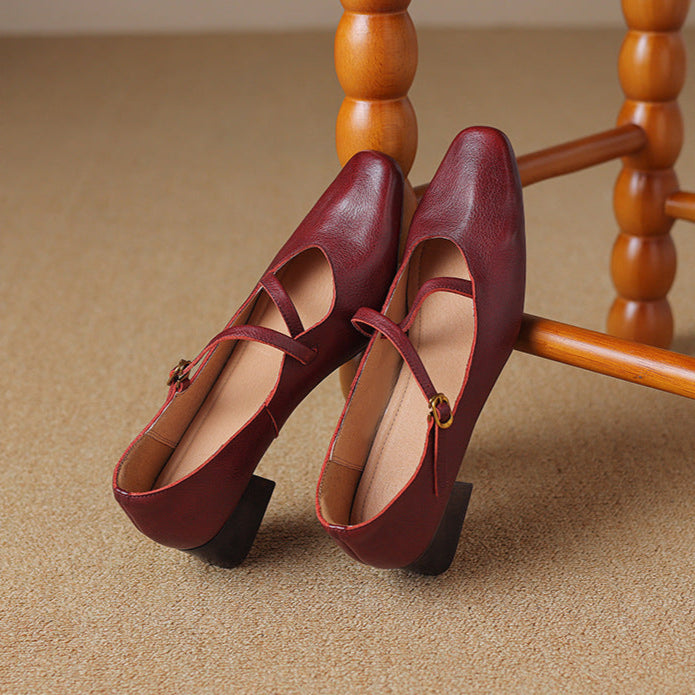 Womens Heels Genuine Leather Classic Fit