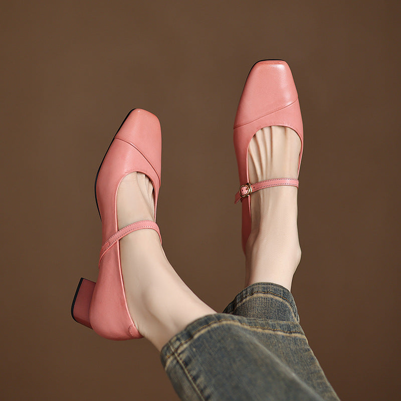 Womens Heels Genuine Leather Classic Fit