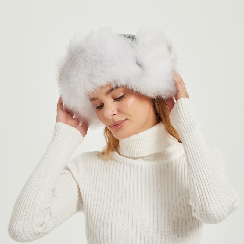 Womens Winter Hat Fluffy Voluminous with Animal Ears