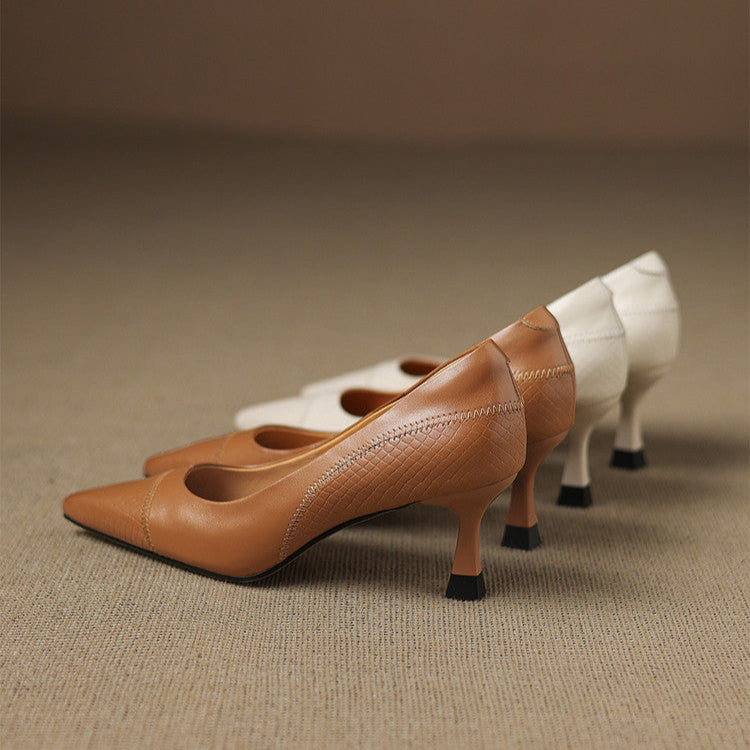 Womens Heels Genuine Leather Classic Fit