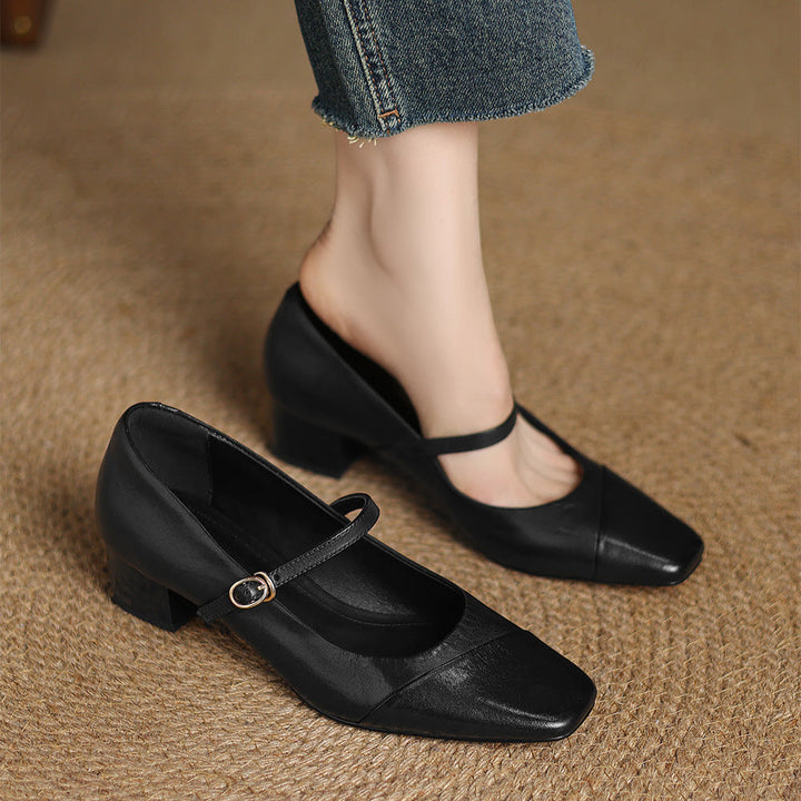 Womens Heels Genuine Leather Classic Fit