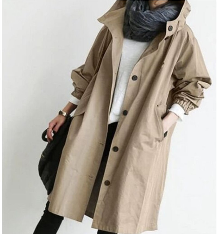 Womens Trench Coat Waterproof Large Hooded
