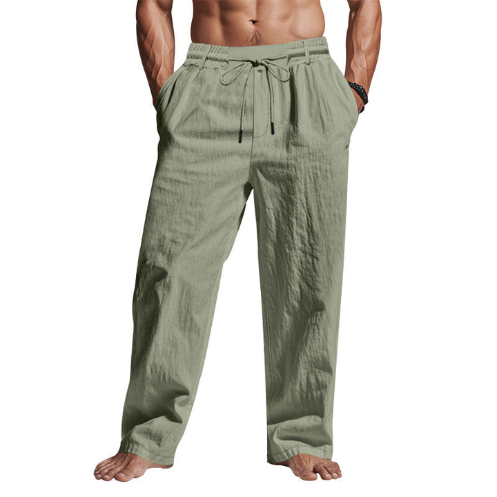 Mens Casual Full-Length Trousers Comfortable Fit