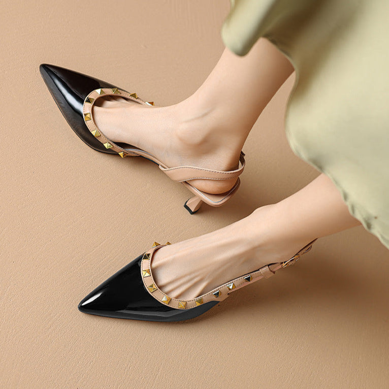 Womens Leather Heels Genuine Material Classic Fit