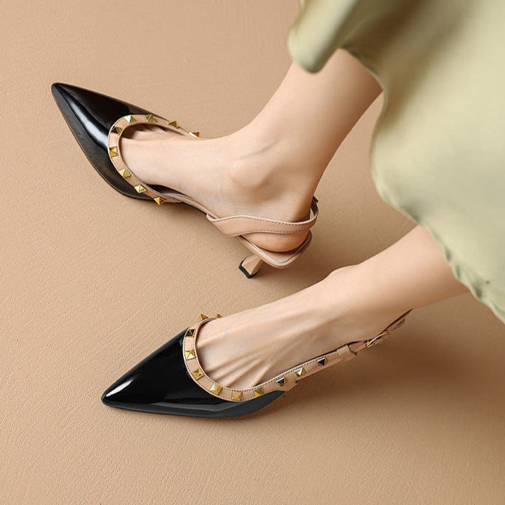 Womens Leather Heels Genuine Material Classic Fit