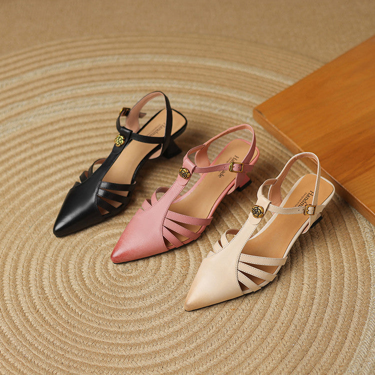 Womens Heels Genuine Leather Classic Fit