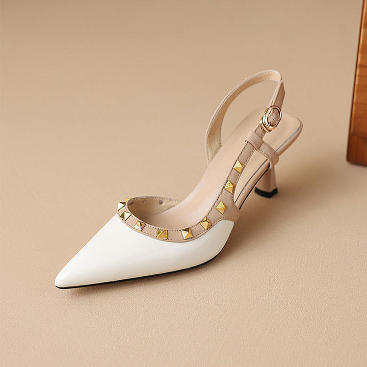 Womens Leather Heels Genuine Material Classic Fit
