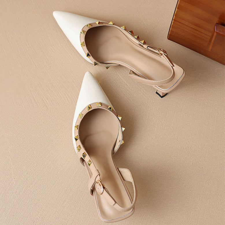 Womens Leather Heels Genuine Material Classic Fit