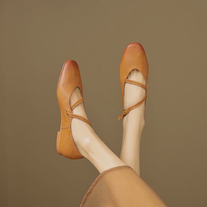 Womens Flats Genuine Leather Slip-On
