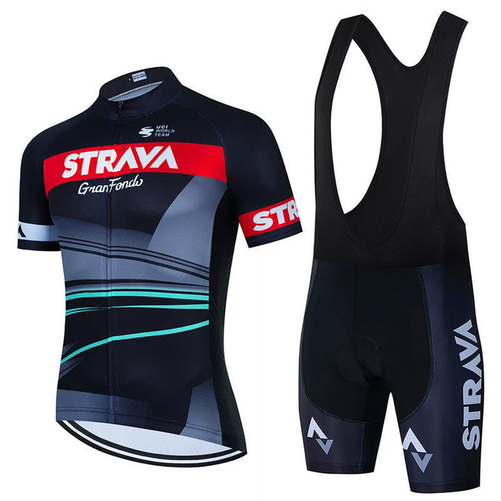 Mens Cycling Kit Breathable Jersey and Bib Shorts Performance Fit