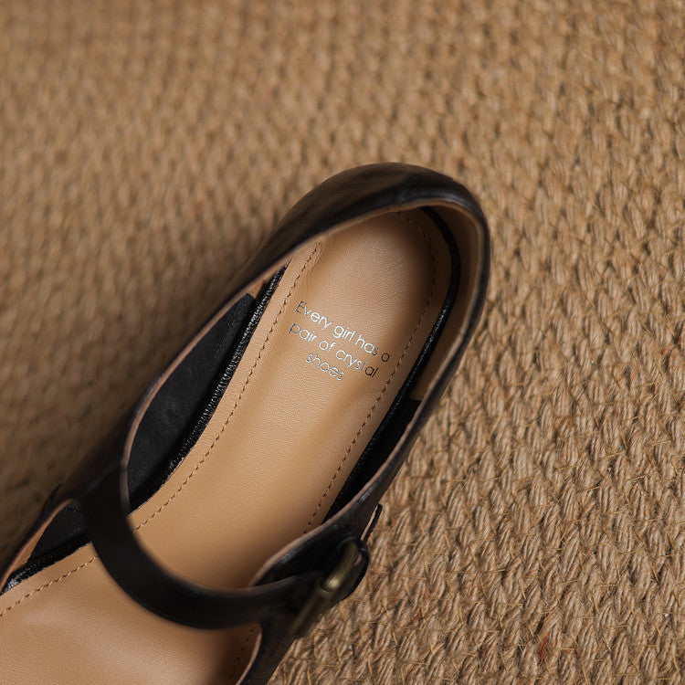 Womens Genuine Leather Shoes Classic Fit