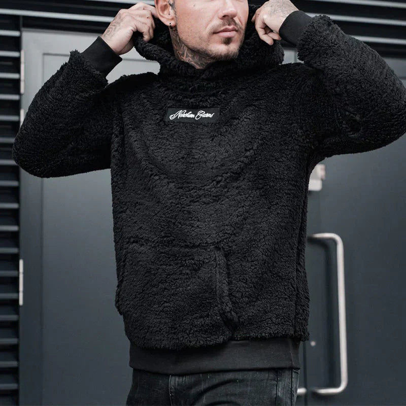 Mens Hoodie Cotton Blend Cozy Casual Fit