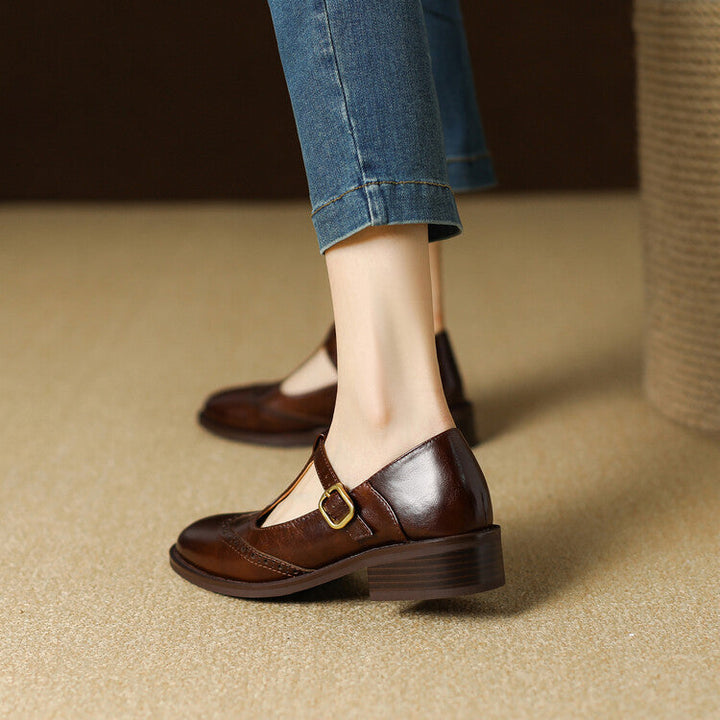 Womens Genuine Leather Shoes Classic Fit
