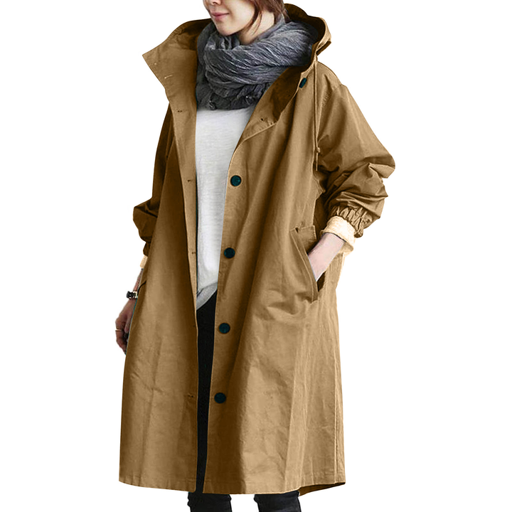 Womens Trench Coat Waterproof Large Hooded - BritishMode
