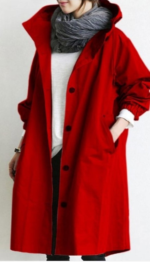 Womens Trench Coat Waterproof Large Hooded
