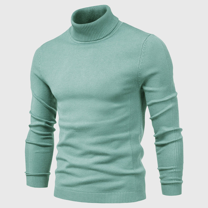 Mens Turtleneck Jumper Soft Knit Washable Layering