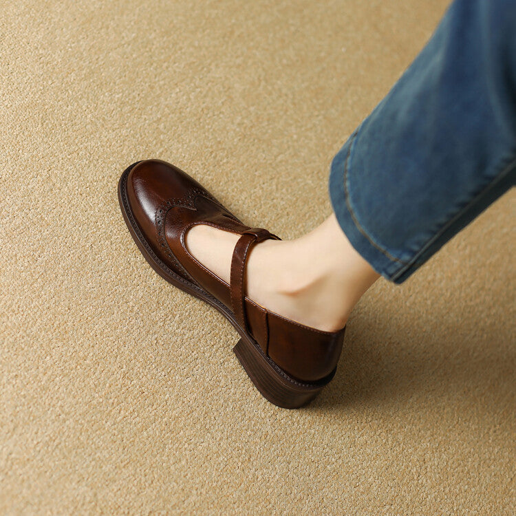 Womens Genuine Leather Shoes Classic Fit