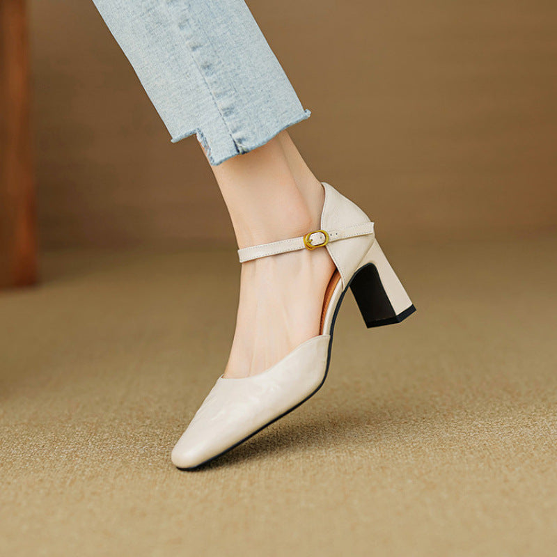 Womens Heels Genuine Leather Classic Fit