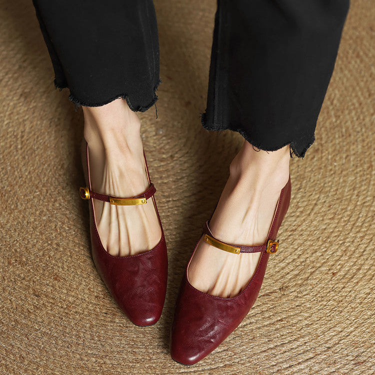 Womens Genuine Leather Pumps Classic Fit