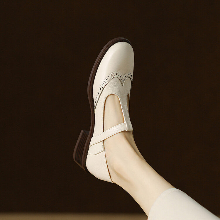 Womens Genuine Leather Shoes Classic Fit