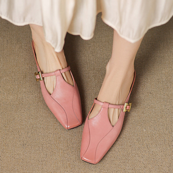 Womens Leather Mules Genuine Leather Slip-On