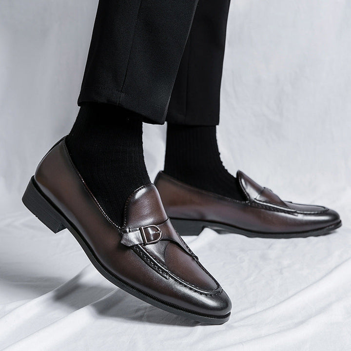 Mens Leather Loafers Classic Slip-On