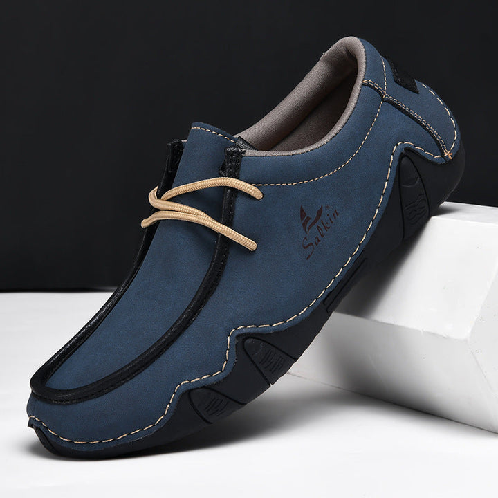 Mens Leather Loafers Classic Slip-On - BritishMode