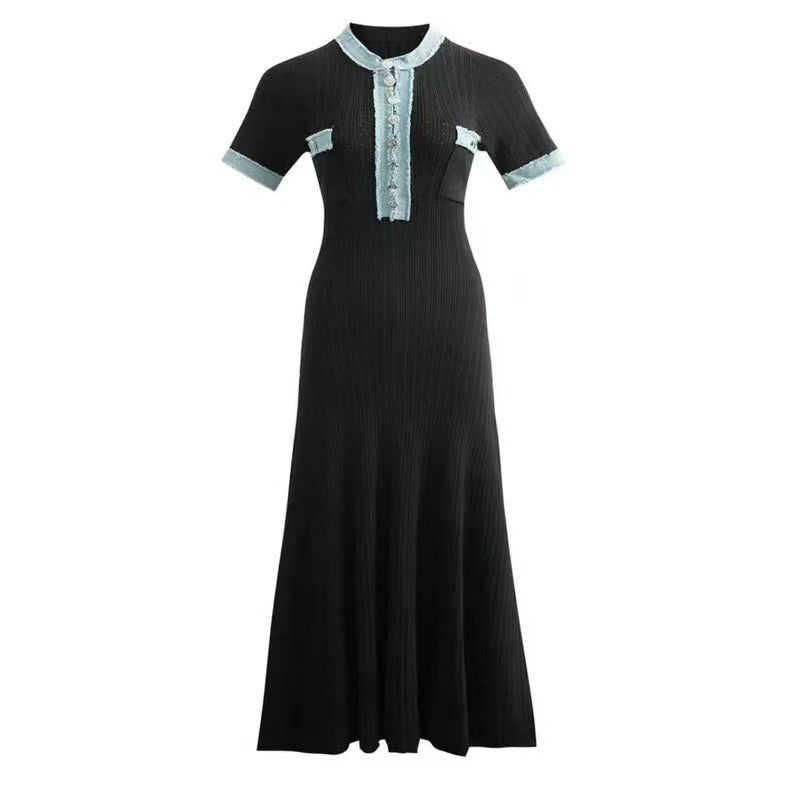 Womens Knit Maxi Dress V-Neck Relaxed Fit