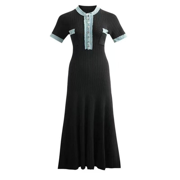 Womens Knit Maxi Dress V-Neck Relaxed Fit