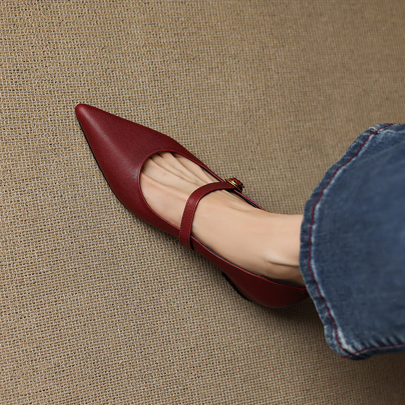 Womens Heels Genuine Leather Classic Fit