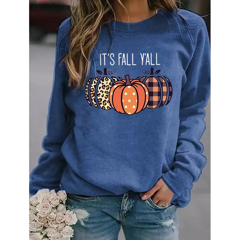 Womens Sweatshirt Cotton Graphic Relaxed Fit
