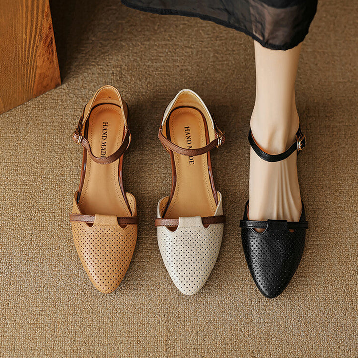 Womens Genuine Leather Heels Classic Fit