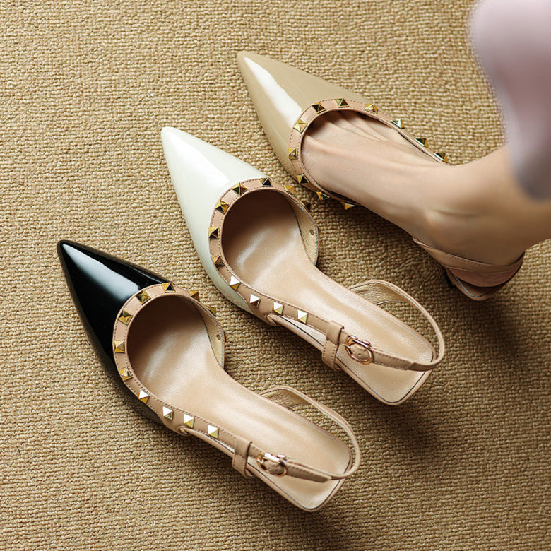 Womens Leather Heels Genuine Material Classic Fit