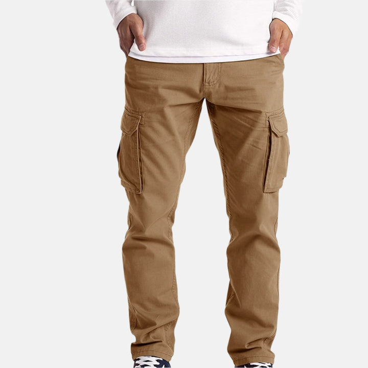 Mens Cargo Pants Relaxed Fit with Utility Flap Pockets