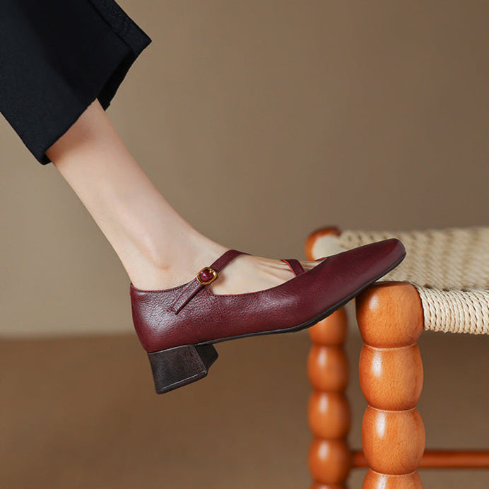 Womens Heels Genuine Leather Classic Fit